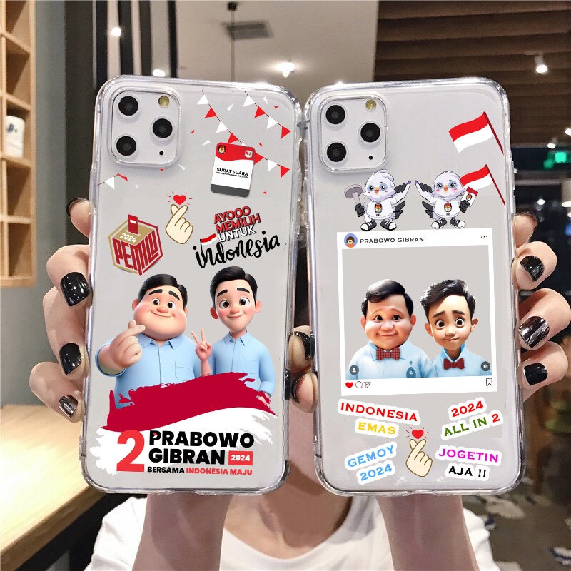Capa Elecção 2024 PRABOWO GIBRAN GEMOY XIAOMI REDMI 10 MI10 T PRO MI Nota 10 11 Lite MiA1 Mi5X MiA2 Mi6X Mi5 Mi5c Mi5s P