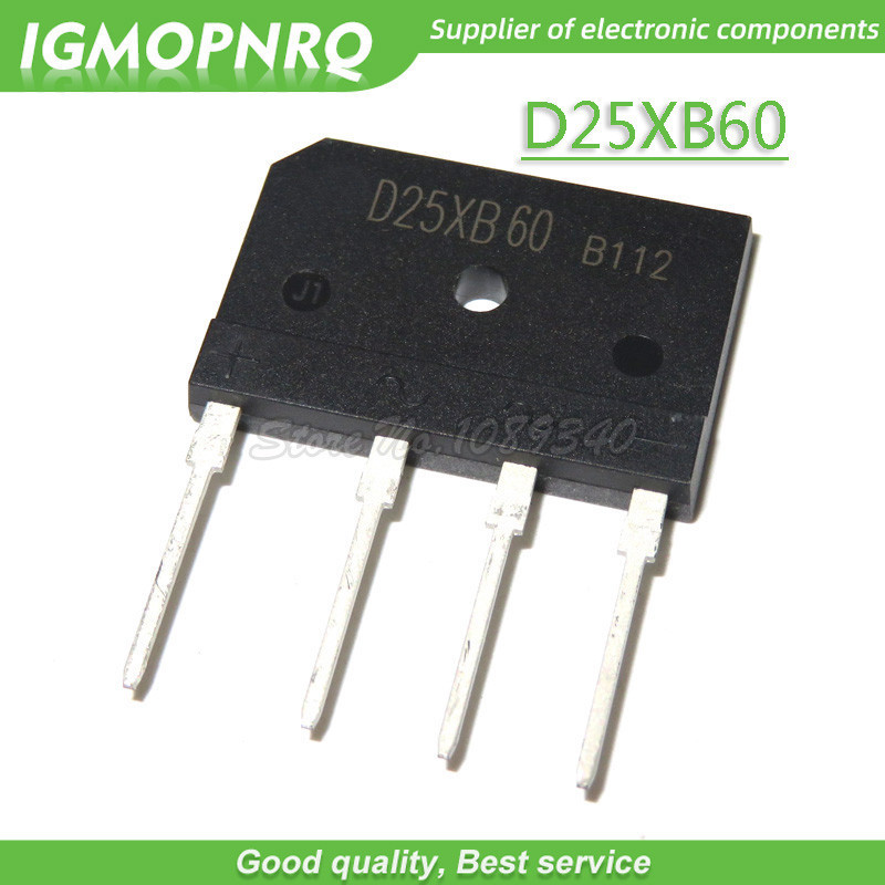 10pcs D25XB60 25XB60 ZIP 600V 25A Retificador de Ponte VRM = 600 IFSM = 350 Novo Original