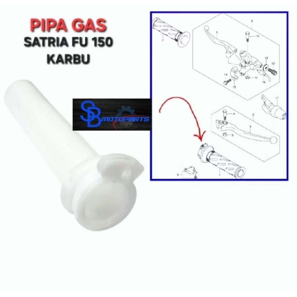 Tubo De Gás De Carbono SATRIA FU 150 , Antigo Novo Cabo Puxar , 1 , Melhor Qualidade