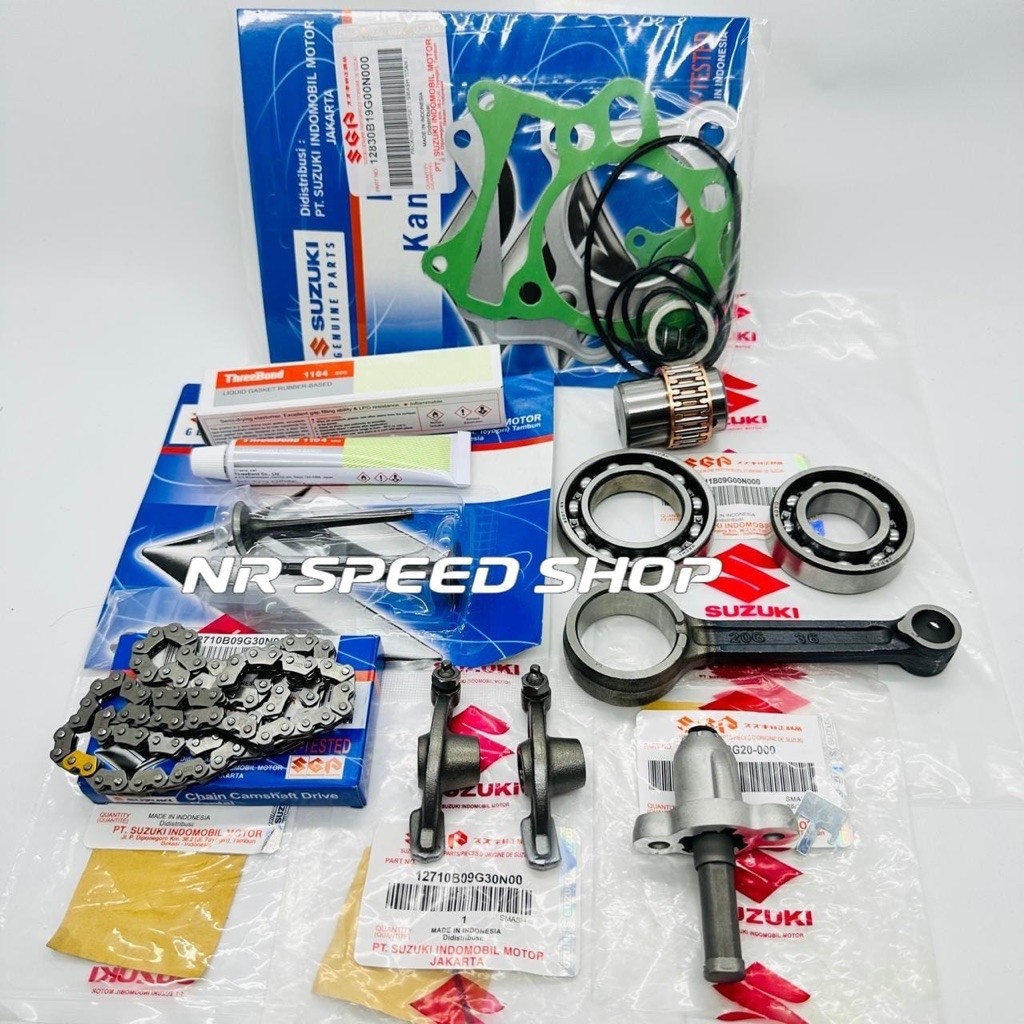 Pacote Completo De Haste De Pistão 8 Itens Suzuki Smash Titan 115cc SGP