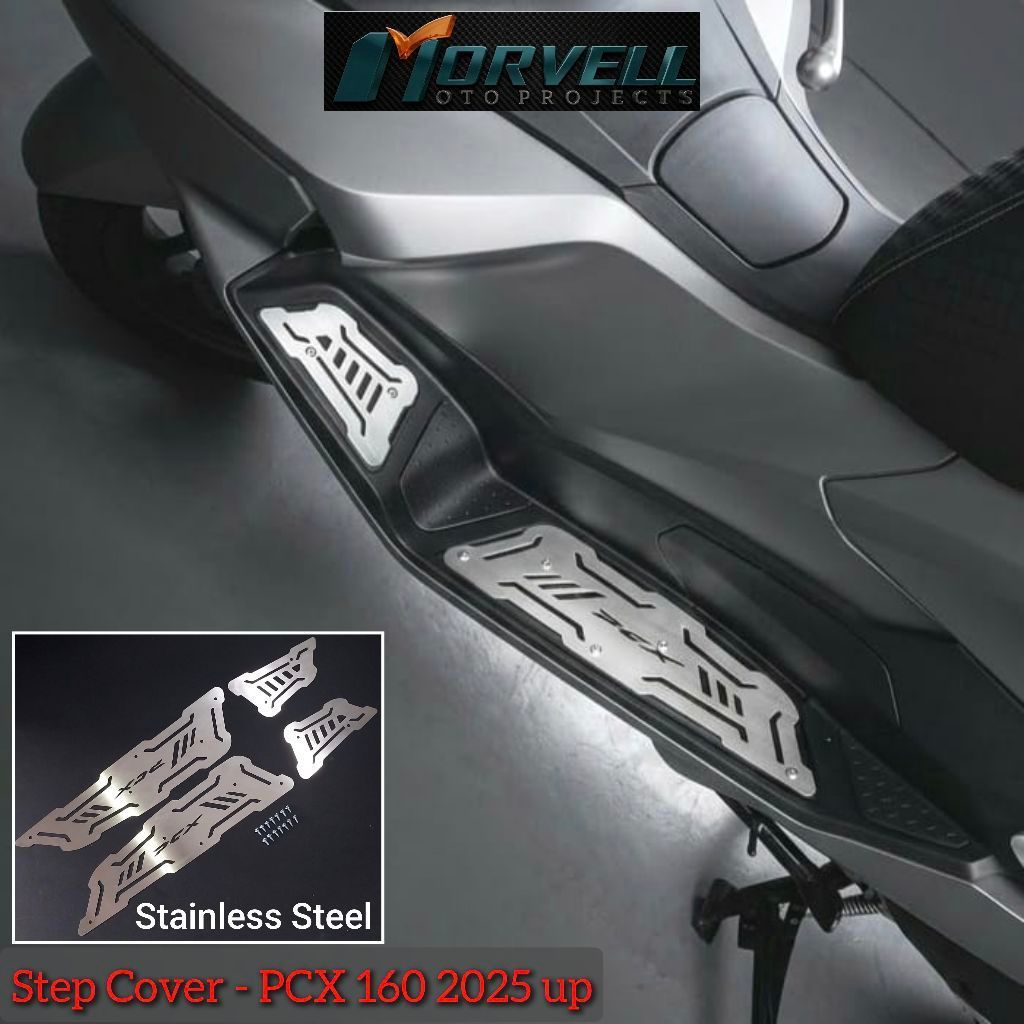 Novo PCX 160 2025 2026 UP Borda De Passo Inoxidável Apoio Para Os Pés Em Aço