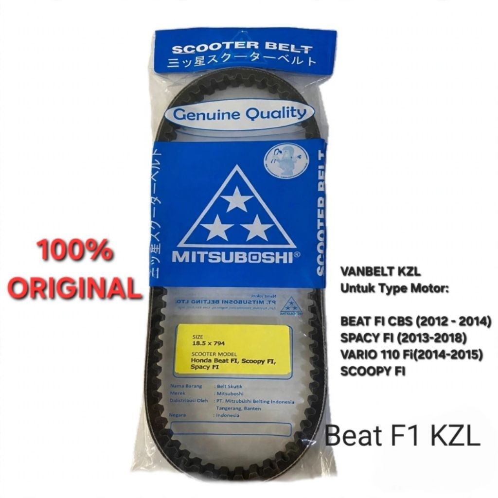 VBELT BEAT fi (KZL) MITSUBOSHI vanbelt Colherdo spacy vario 110 f1 Partida Áspera