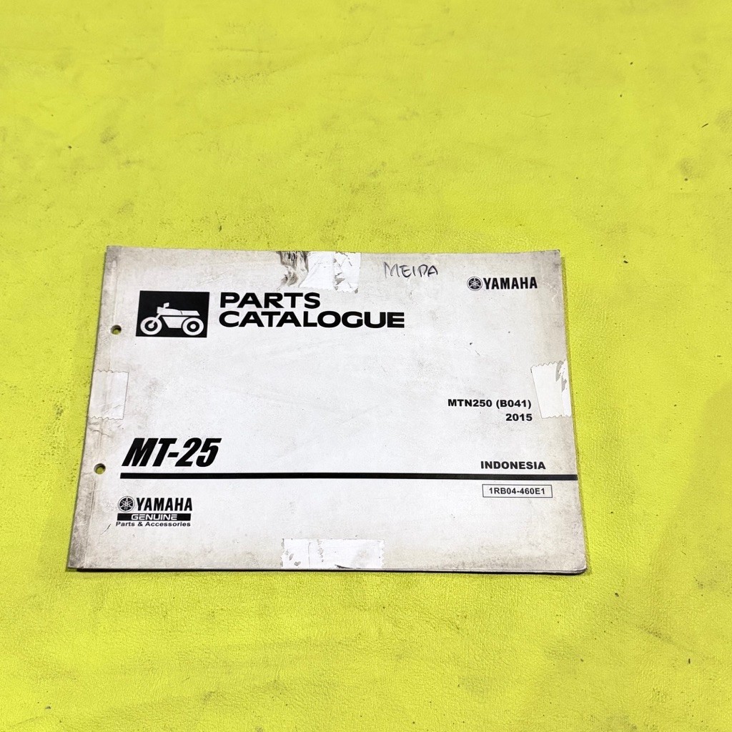 Livro De Peças De Catálogo Original Yamaha MT25 MT 25 2015