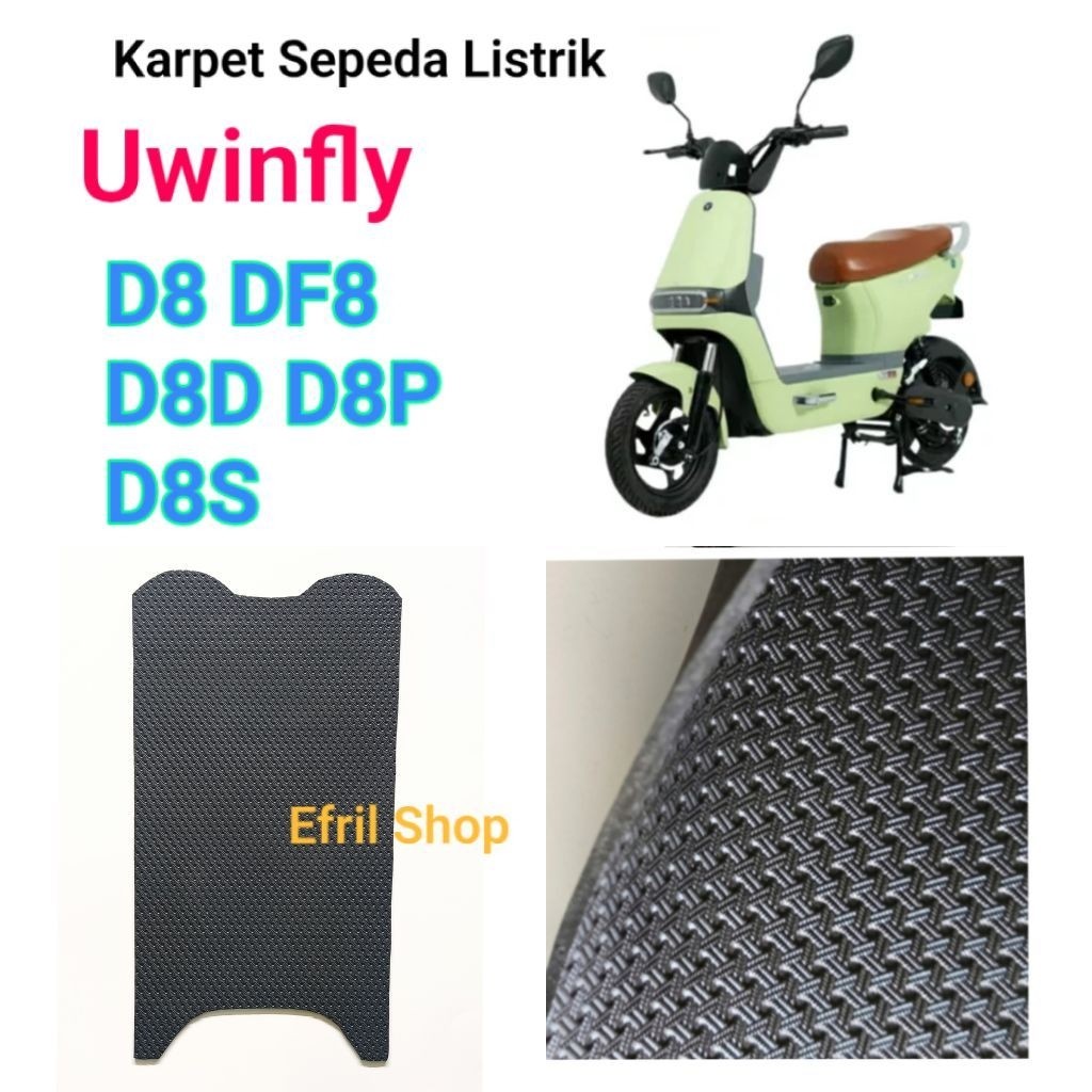 Tapete De Bicicleta Elétrica Uwinfly D8 DF8 D8D D8S D8P Com Padrão De Borracha