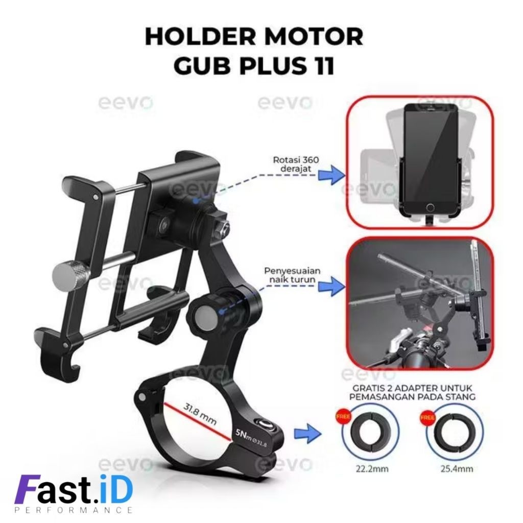 Suporte De Telefone Para Motocicleta HP Original GUB Pro 2 P10 Nmax Turbo Neo Aerox Pcx 160 Vario ADV Filano Stylo
