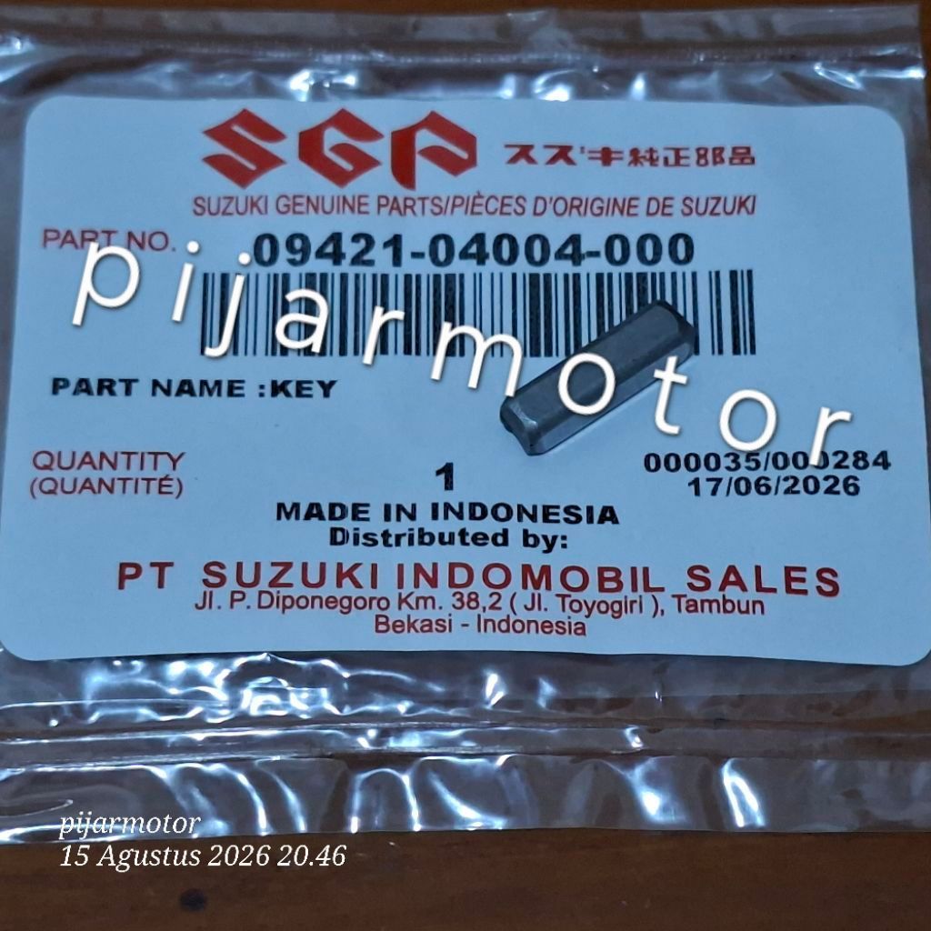 Engrenagem De Acionamento Primário Chave Spi Primária Suzuki Satria 120 , FU 150 OLD , Shogun 125 SP (FD/FL) , Arashi , 