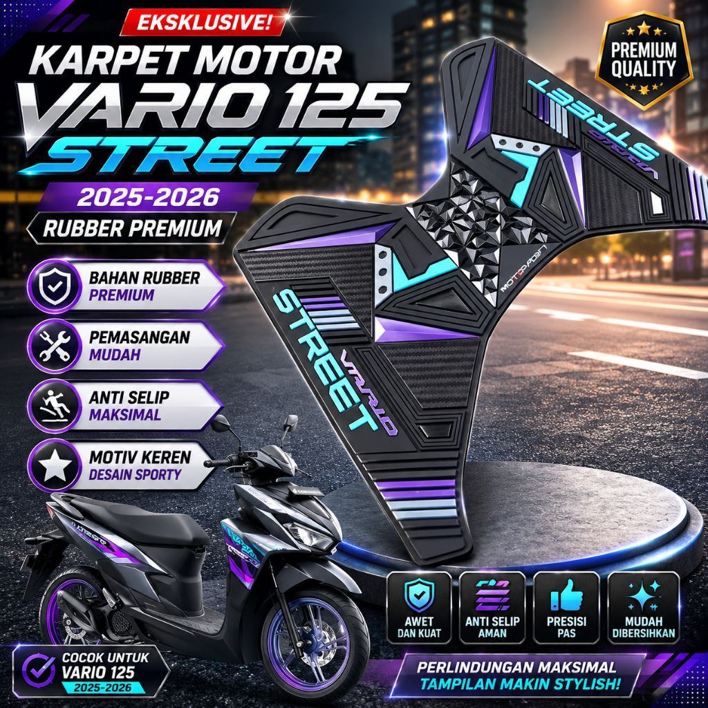 Vario 125 Street 2026 Tapete Para Motocicleta Apoio Os Pés De Borracha