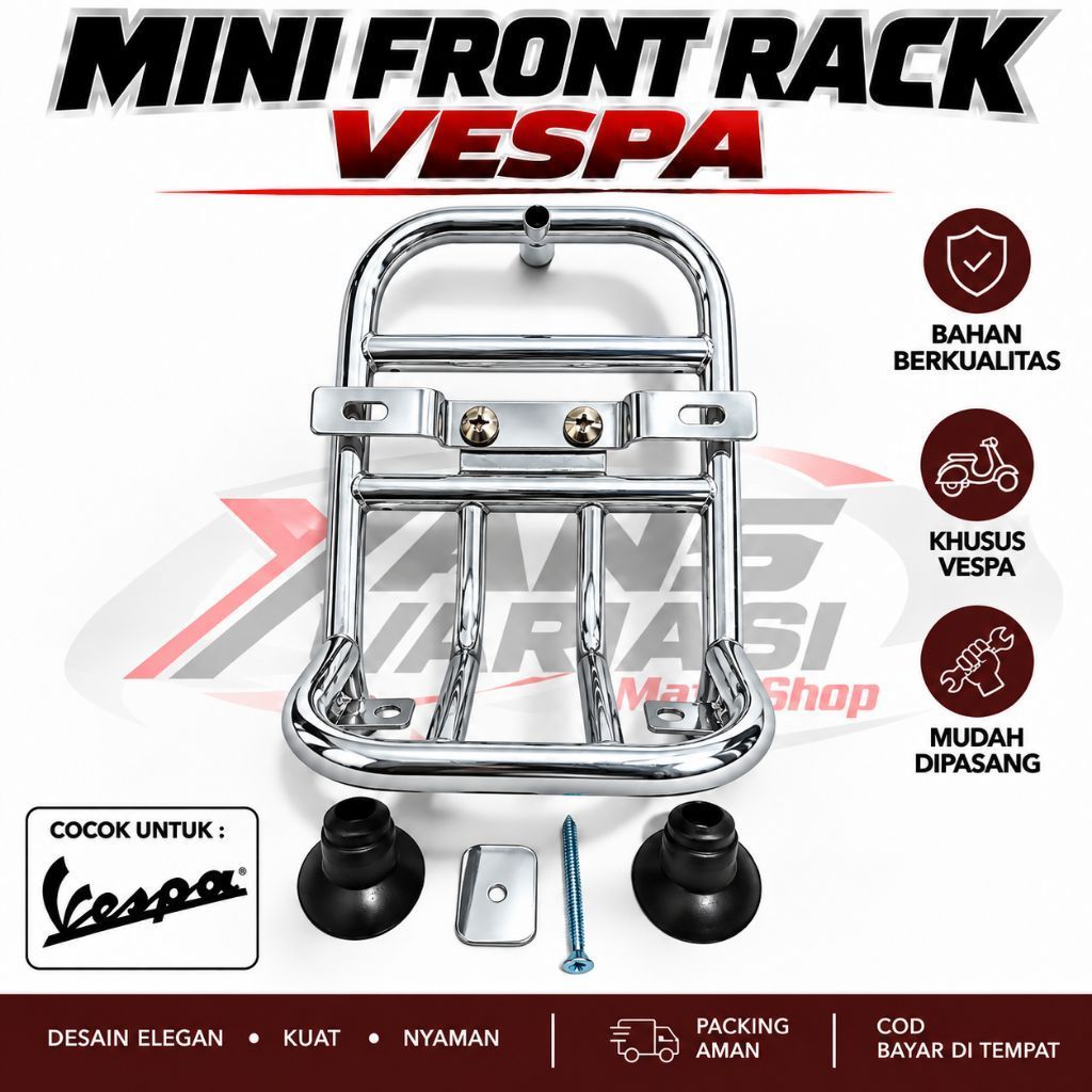 Acessórios VESPA/MINI RACK Dianteiro /