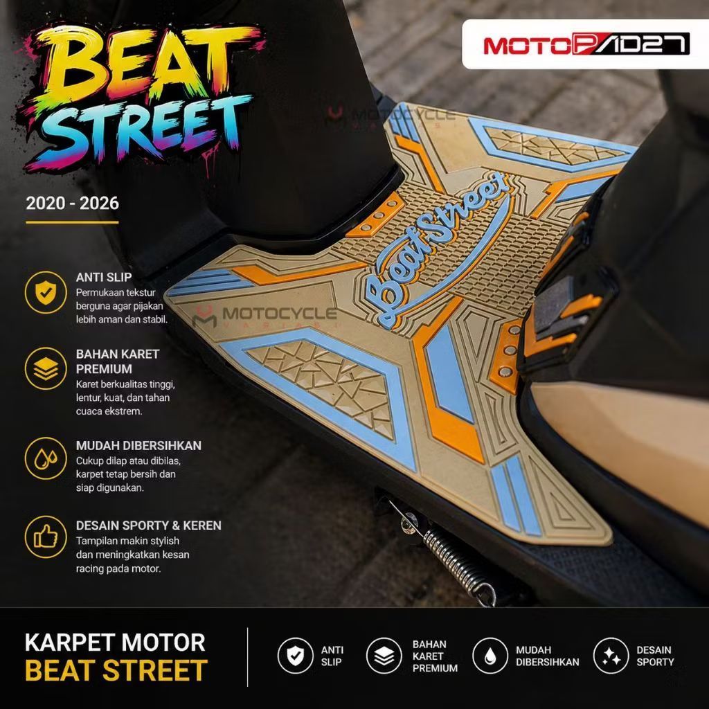 Tapete Beat Street 2020-2027 Deluxe CBS ISS De Apoio Para Os Pés New Motivo De Borracha