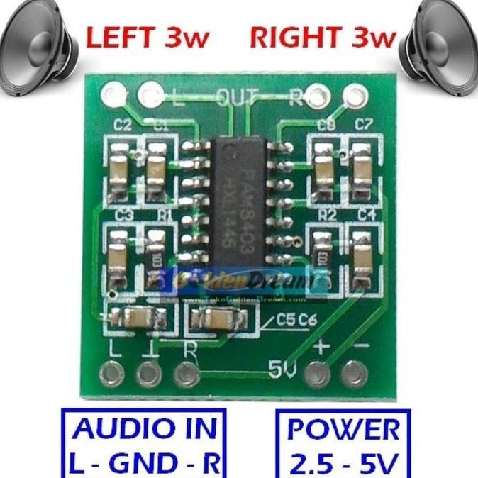 Mini Amplificador De Potência Música Som Caixa 3W 3 Watts W 2.5V 3V 5V Estéreo Para Bluetooth Mp3 Módulo Kit Bt