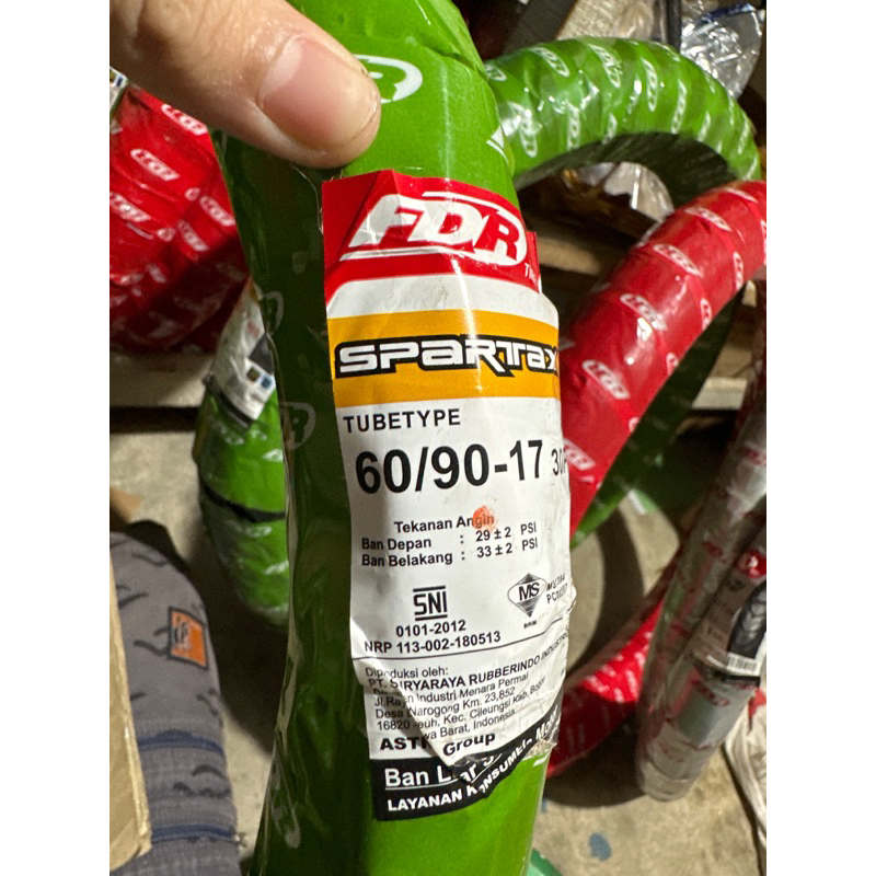 Pneus Exteriores FDR 60/90-17 SPARTAX TUBETYPE TT