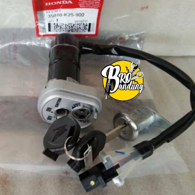 35010-K25-900 Conjunto De Chaves De Ignição Chave De Assento Honda Beat Fi 2012-2014 Barulhento Starter