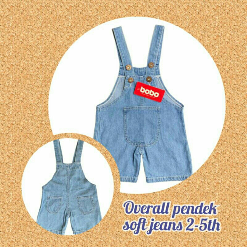 Macacão Jeans Curto Para Crianças De 1 A 4 Anos