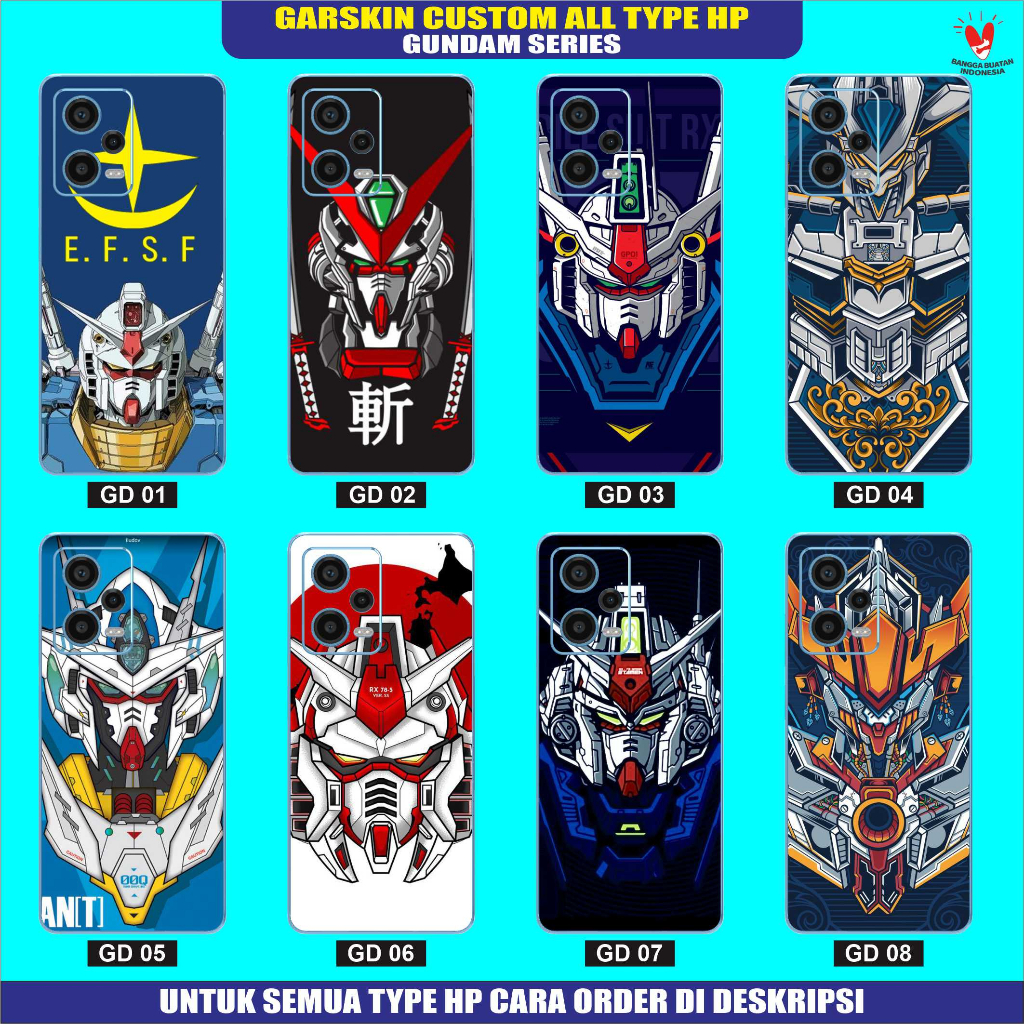 Adesivo Celular HP Garksin Back Skin Gundam Motif Todos Os Tipos de Telefones Celulares ,