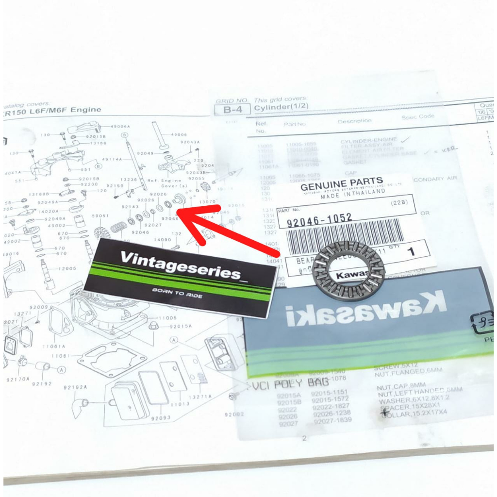 MATAHARI Super kips Agulha Sol Rolamento AXK1102 ninja 150 R RR original kawasaki 92046-1052