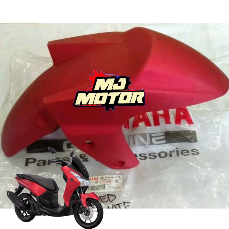 fender MERAH Original yamaha lexi 125 Pára-Lama Dianteiro Vermelho Fosco