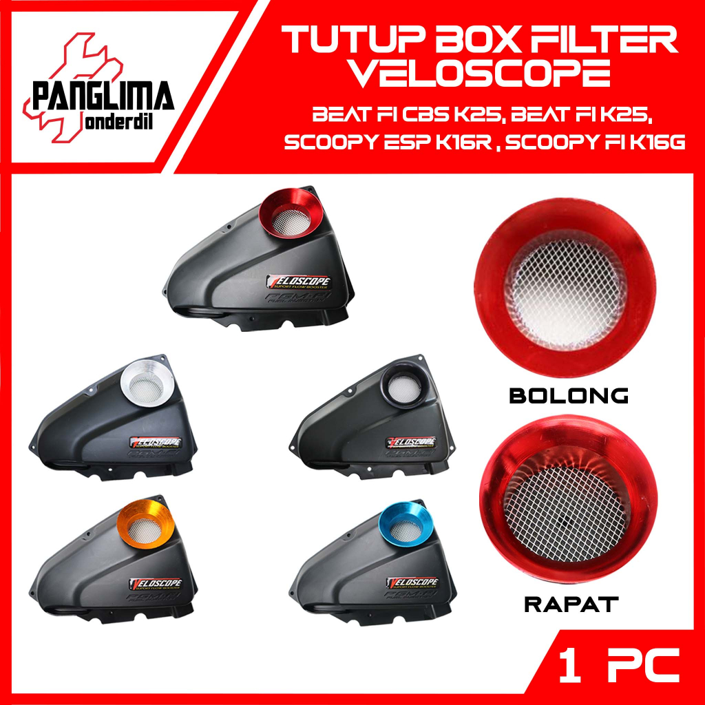 Caixa De Filtro Veloscópio Buraco Apertado Beat FI Old CBS-K25 2012-2014 E Scoopy eSP 2013-2017 Variação De Tampa De Ar 