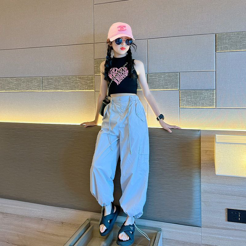 [JEWELS KIDS] Conjunto ROSE CROP JOGGER/De TOP Infantil Importado Calças Para Crianças/Roupas De Moda Coreana Dança