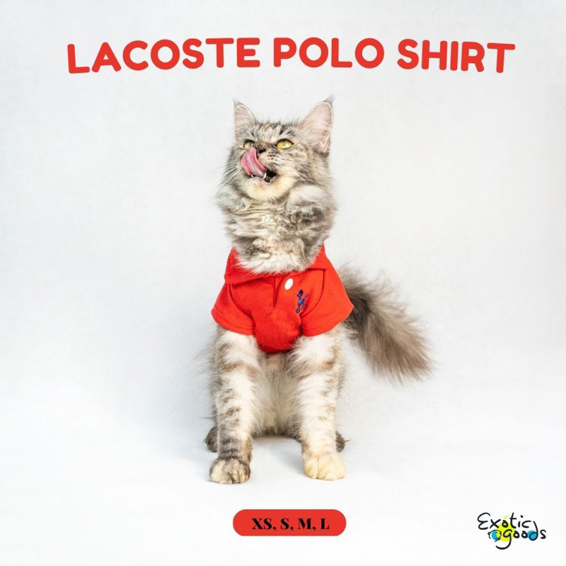 LACOSTE POLO Camisa Roupas Para Cães Gatos Vestido De Festa