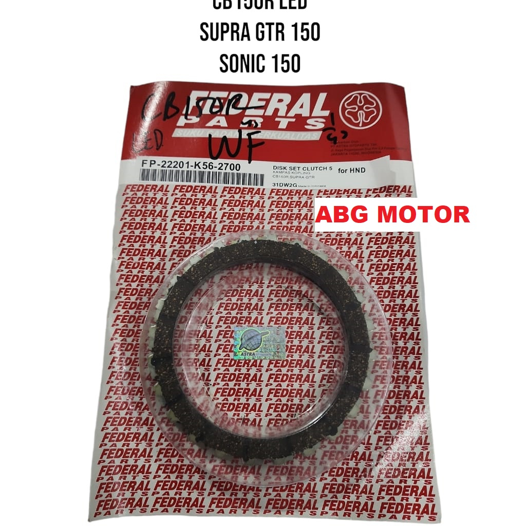 CB150R LED Placa De Embreagem SUPRA GTR SONIC 150 Marca De Peças Federais