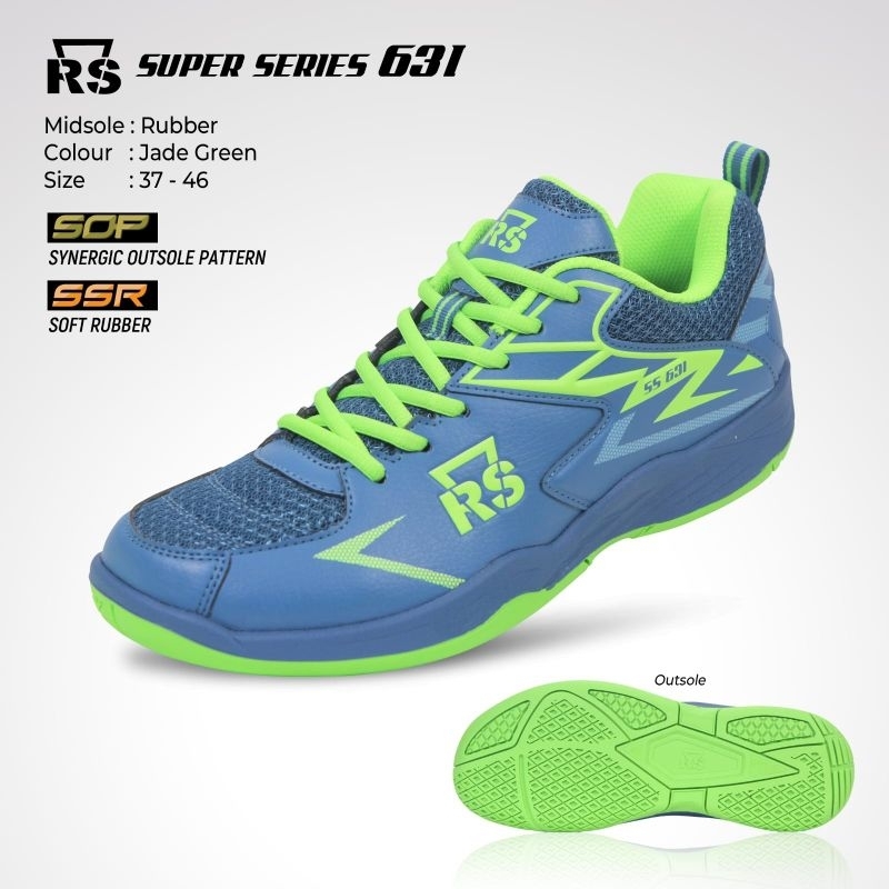 RS super Série 631 Sapatos Verdes Jade Tamanho 43