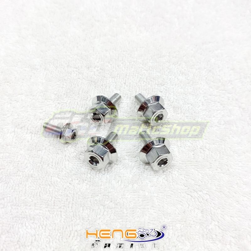 Parafuso De Apoio Para Os Pés Em Aço Inoxidável Beat Scoopy Vario Com 2 Chaves