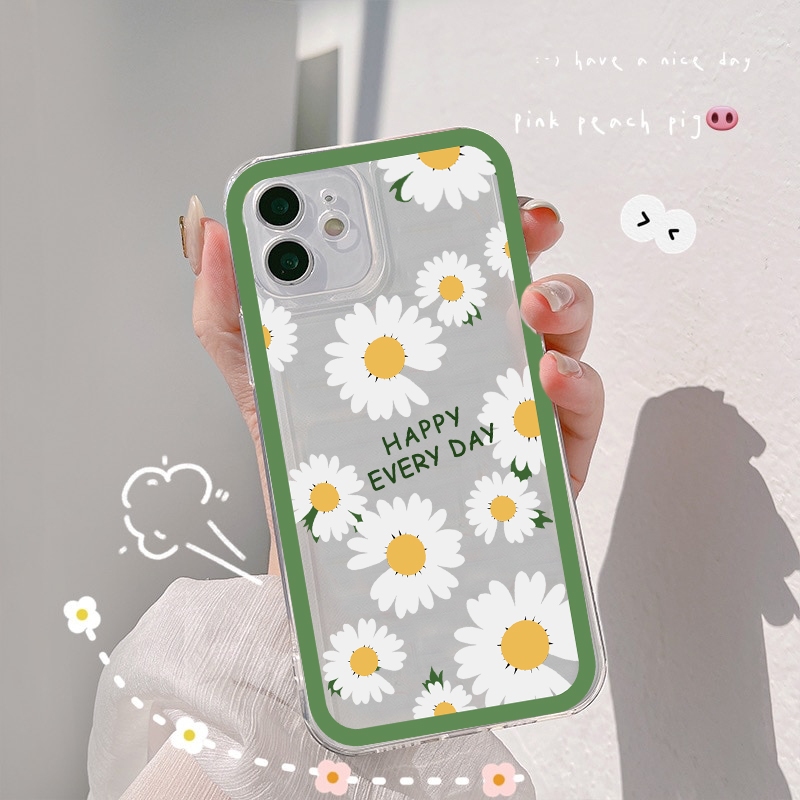 Capa De Flor Feliz SAMSUNG A04 A04E A04S A52S M52 M22 M62 F62 A03S M32 A12 M12 A02S A02 M02 A32 A22 4G 5G A52 A72 M10 M1