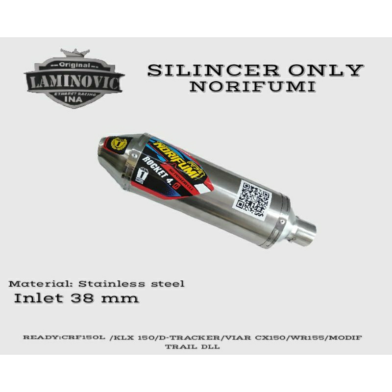 Silenciador De Escapamento Norifumi crf 150l E klx 150 dm 38 mm