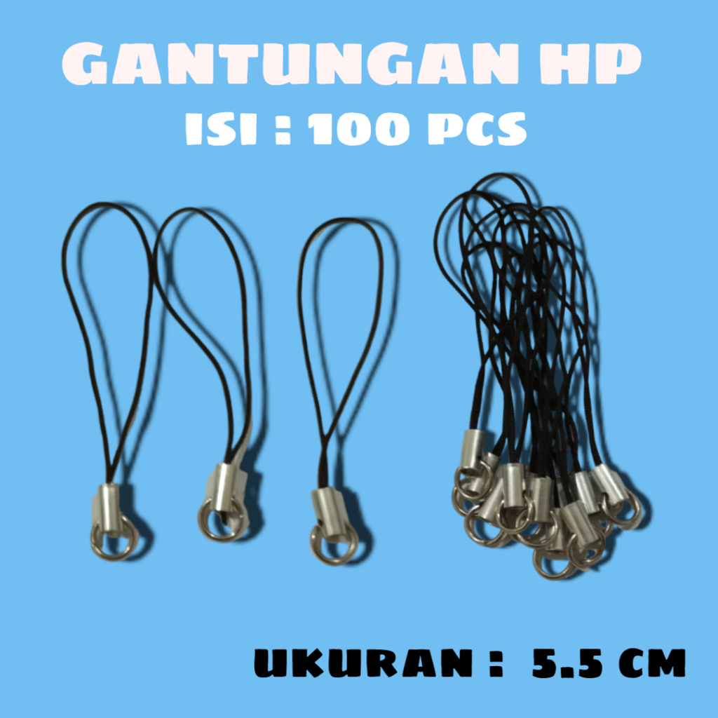 Alça GANTUNGAN HP Com Anel/Cabide/(Bônus) Contentores 100 PCS