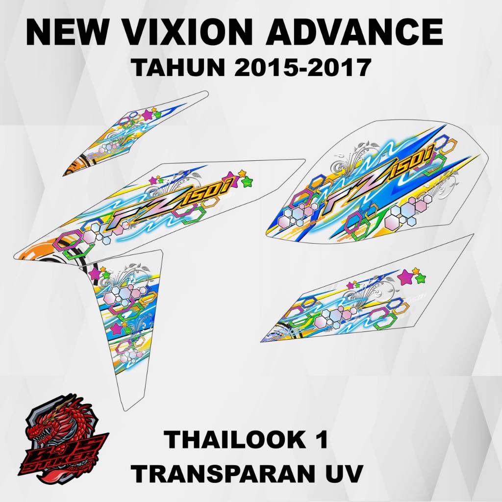 Striping NVA Novo vixion advance t1-Adesivo Decalque Transparente yamaha