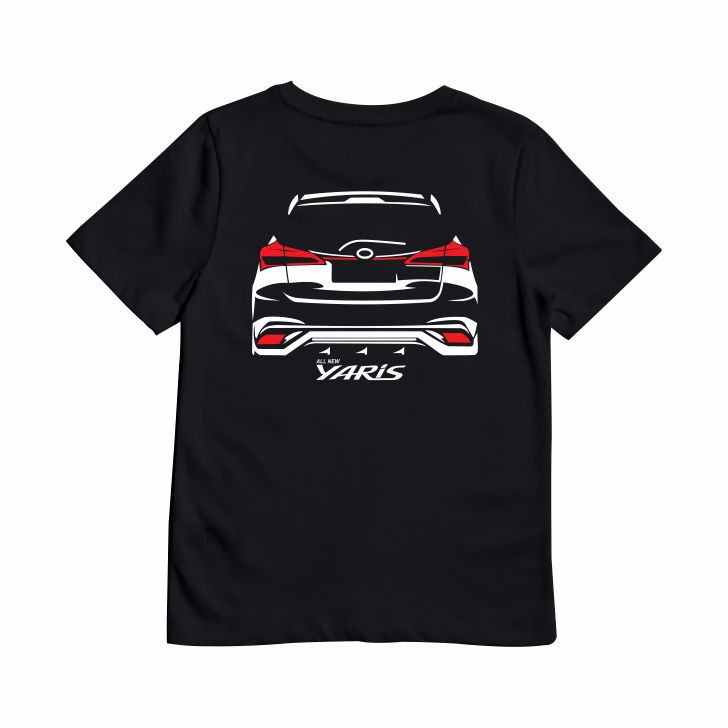 Camiseta Infantil Unissex KARIMAKE Com TOYOTA Todos Os Novos YARIS Holograma Traseiro Imagem De Carro