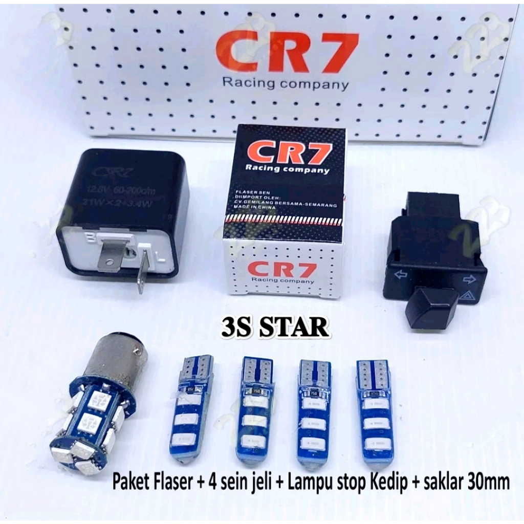 Pacote De Relé Pisca MATA CR7 + Lâmpada De Parada De 13 Olhos + 4 Pcs Geléia + Interruptor UNIVERSAL De 30 Mm/34