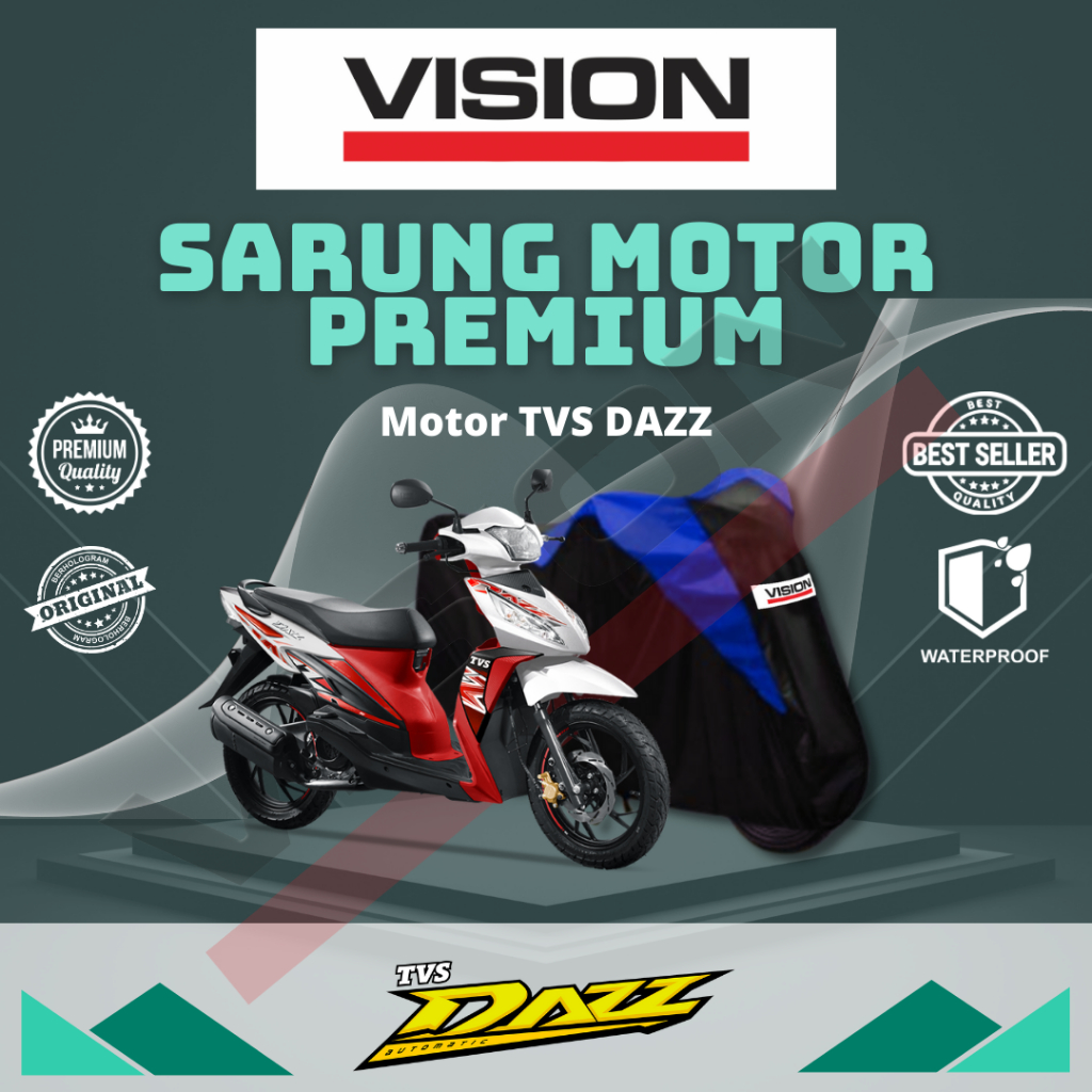 Vision TVS DAZZ Capa Impermeável Para Motocicleta Com Proteção Contra Poeira E Calor