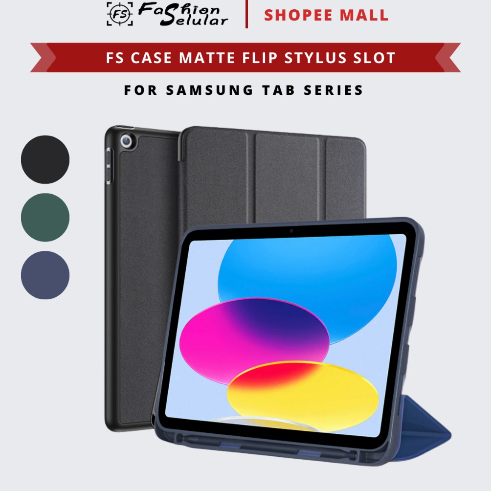 . Fs Capa Matte Inteligente Stylus Flip Samsung Tab S6 Lite 2020/2022 | Aba A8 2022 10,5 X200/X205 A7 2021 T220/T225 S9/S9 + Ultra 2023 S8/S8 + S7/S7 + 2020 S9 FE ADZ