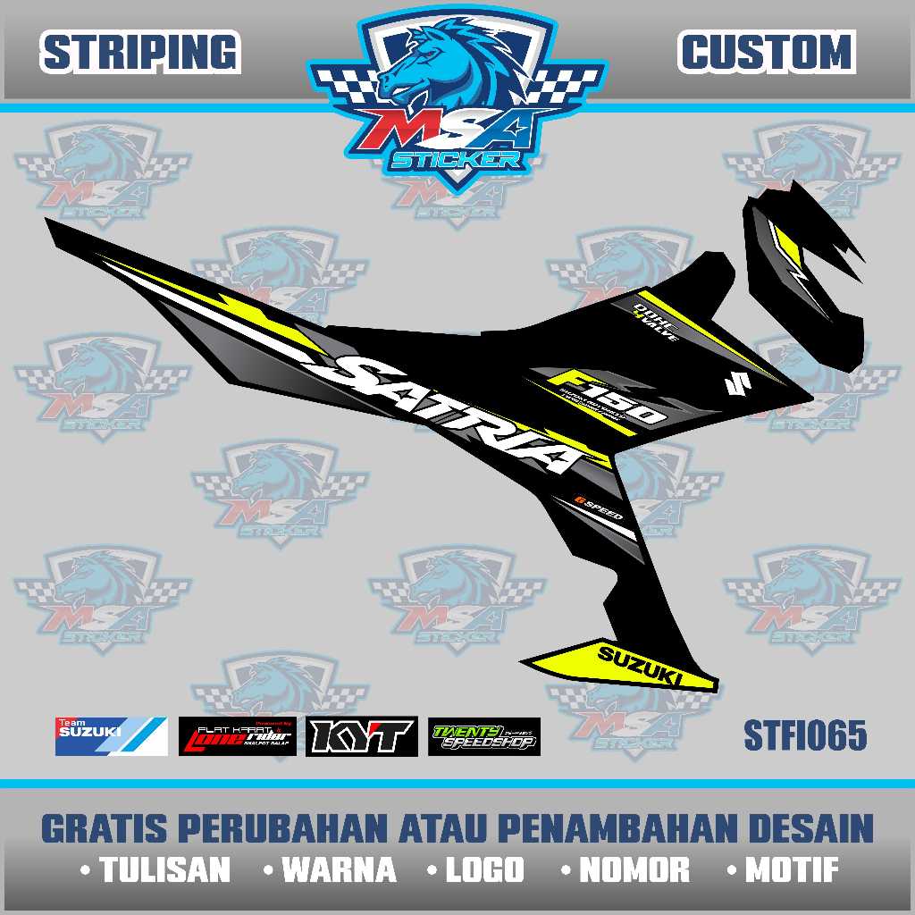 Tira Personalizada Como Você Gosta De Injeção SATRIA FU FI/Variação De Adesivo STFI065