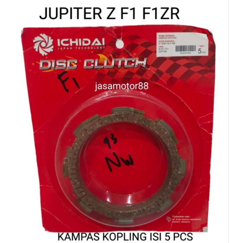 Placa De Embreagem Júpiter Z FORCE 1 F1 F1ZR ICHIDAI CONTENTS 5 PCS