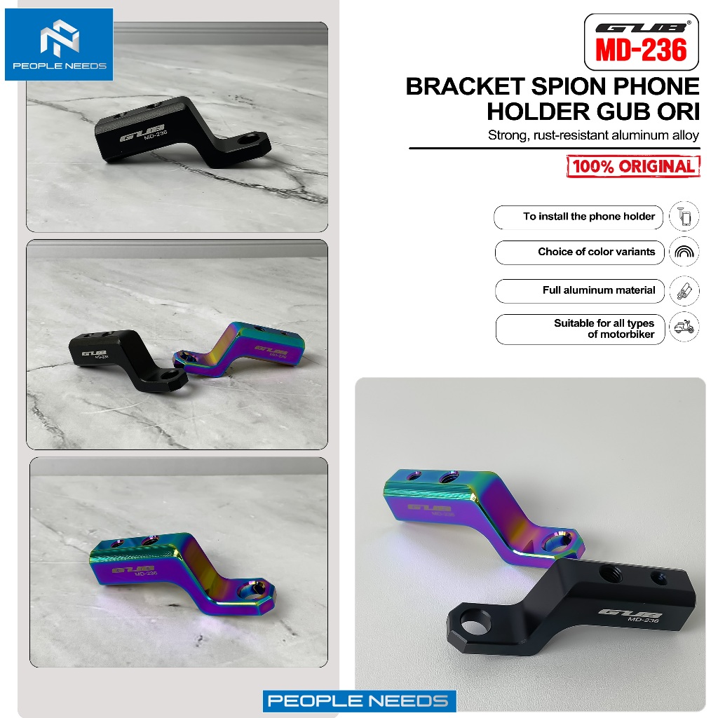 GUB MD-236 Suporte Para Espelho Retrovisor Em Liga De Alumínio , Forte , Resistente À Ferrugem , Original Telefone