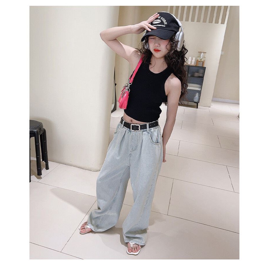 [JEWELS KIDS] Conjunto De Culotos De VIESEL/Roupas Infantis Importados De CROP De Moda Infantil Coreana Importado Roupa