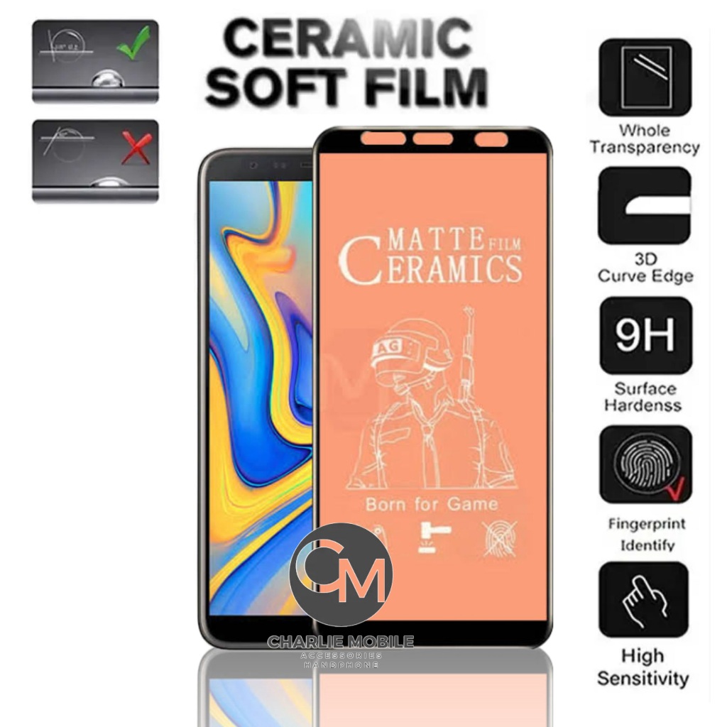 anti-Risco Fosco Cerâmica Óleo Samsung A7 2018 J4 Plus J6 A6 A8 J2 Prime J5 J7 J4 J6 J8 J5 Pro J7