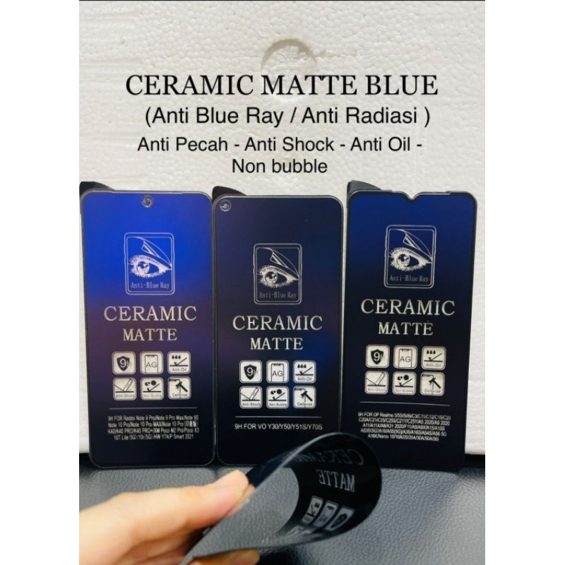 LAYAR Samsung Galaxy A5 A6 A6 + Plus 2018 Vidro Temperado Anti Radiação Cerâmica Filme Fosco Totalmente Arranhões Óleo B