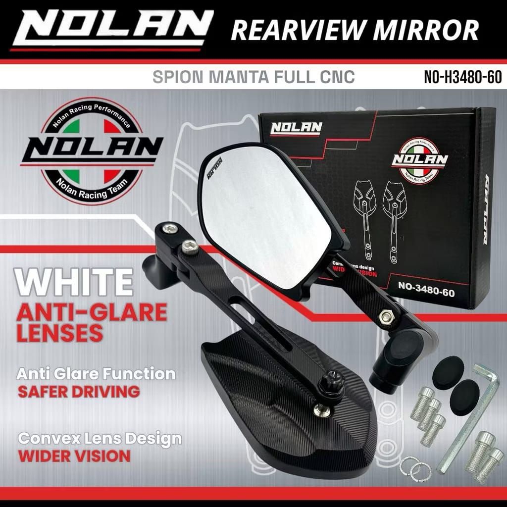 MANTA NOLAN ORIGINAL Completo De Alumínio CNC Espelho UNIVERSAL De Motocicleta Para Todas As Motocicletas
