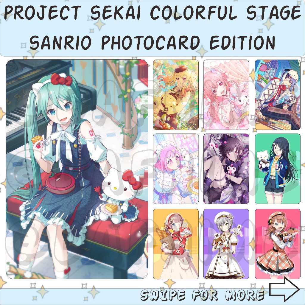 Projeto Sekai Colorido Estágio FEAT HATSUNE MIKU SANRIO VER EDITION Fotocard ANIME Jogo em Oferta na Shopee