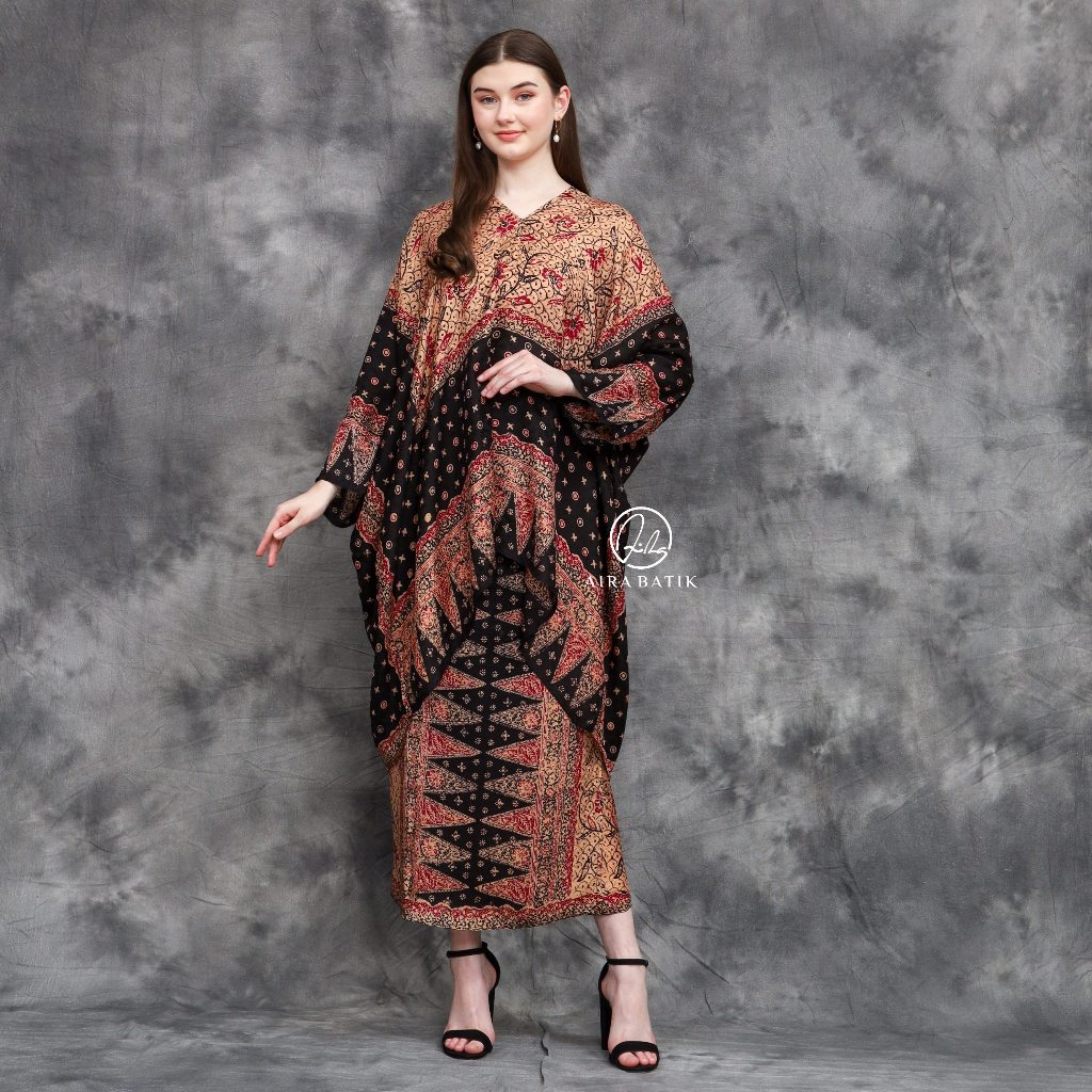 AIRA BATIK-Renata Kaftan Jupri Clássico Envoltório Oversize
