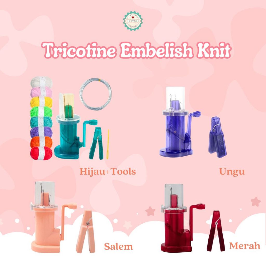 ANEKA-Ferramenta Tecida À Mão Tricotin icord/I-Cord Máquina De Tricô Embelezar Tear De Malha Manual Spo Mini DIY