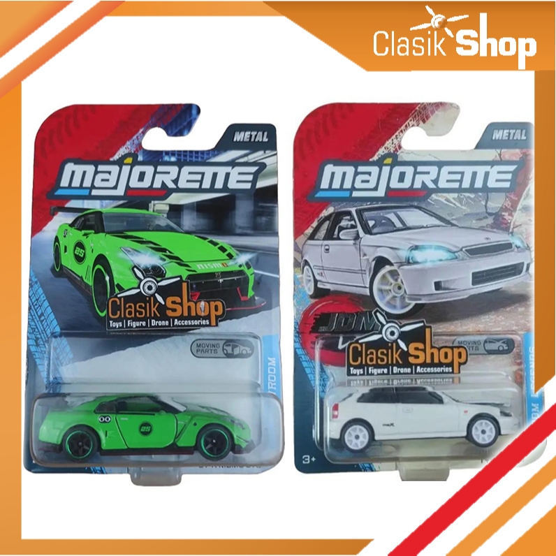 MAJORETTE PREMIUM NISSAN GT-R NISMO GT3 E JDM LEGEND HONDA CIVIC TYPE EK9 CHASE CAR 2025