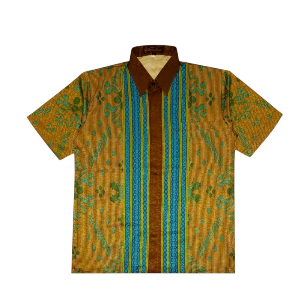 KEMEJA Camisa batik Masculina De Manga Curta , material Do Bobby , DE151 , Forro , Tamanho L XL , jumbo 5L , Amarelo , D