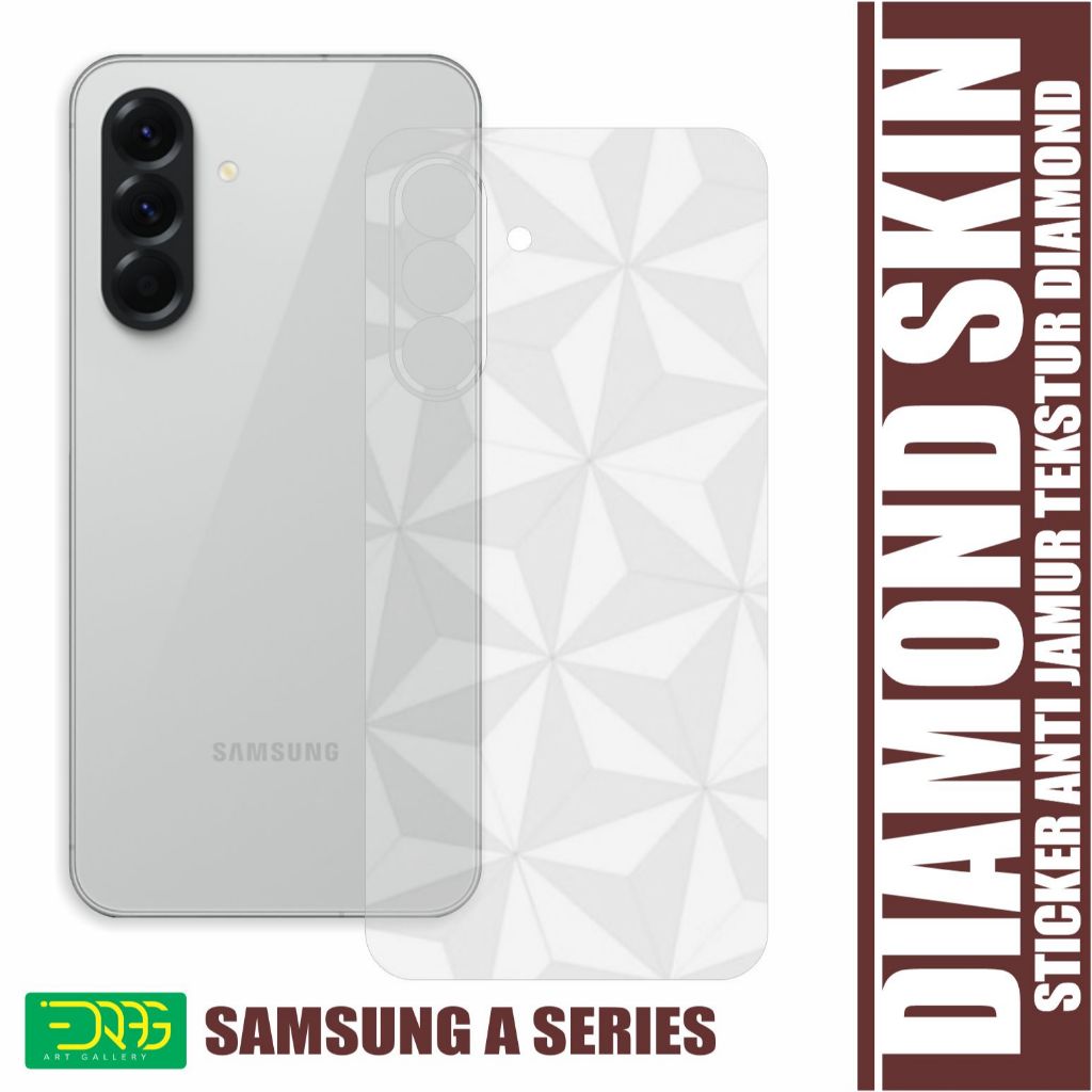 Adesivo Garskin Com Motivo De Diamante SAMSUNG A06 A16 A26 A36 A56 A07 A17 A27 A37 A57 3D Pele Anti-Fungo