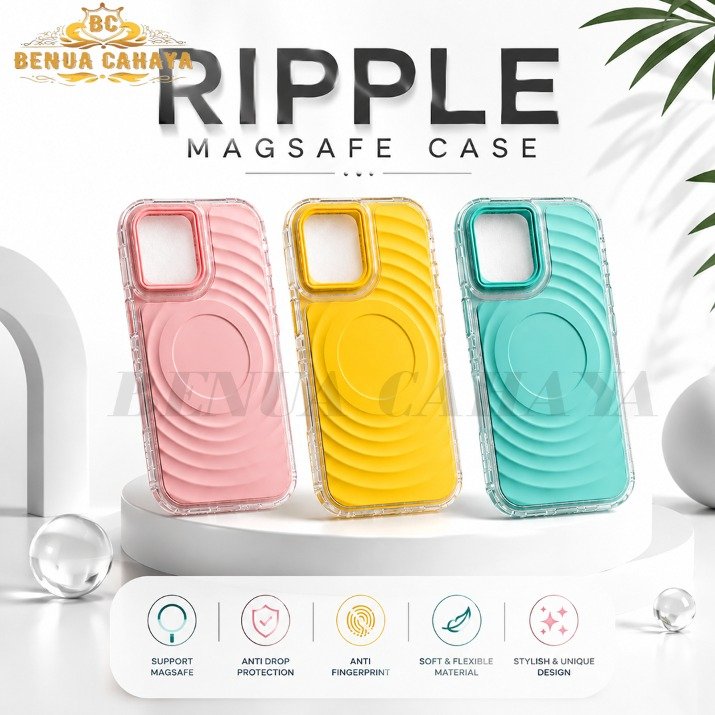 Caso De BUMPER Magnético RIPPLE Para SAMSUNG A57 A55 A54 A37 A36 A56 A26 A36 A17 A16 A107 A06