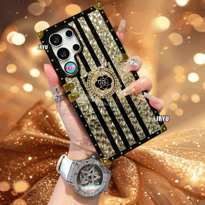 JRYU Rosa Ouro Caso Samsung A15 A25 A35 A55 A05 A05S A24 A34 A54 A10S A20S A30S A50 A21S A31 A51 A71 A12 M12 A32 A52 A72