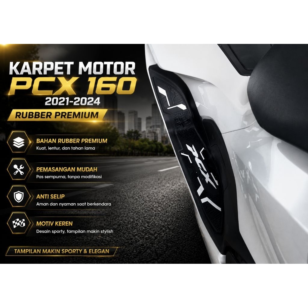 Tapete De Motocicleta PCX 160 Novo 160 2021-2024 Apoio Para Os Pés AHM Original